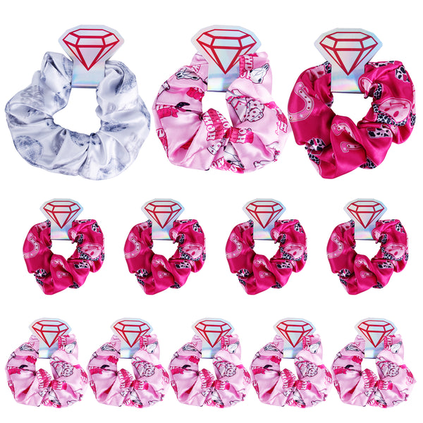 12PCS/set, Cow girl Disco Bride &Bridemate Hair Scrunchies Party Favor Gifts-Party Town