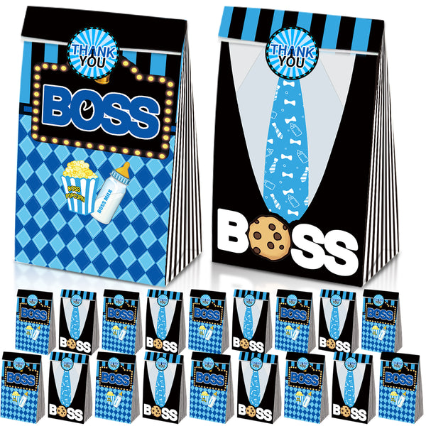 12Pcs/Set, Baby Boy Boss Party Gift Bags, Boss Goodie Bags - Party Town